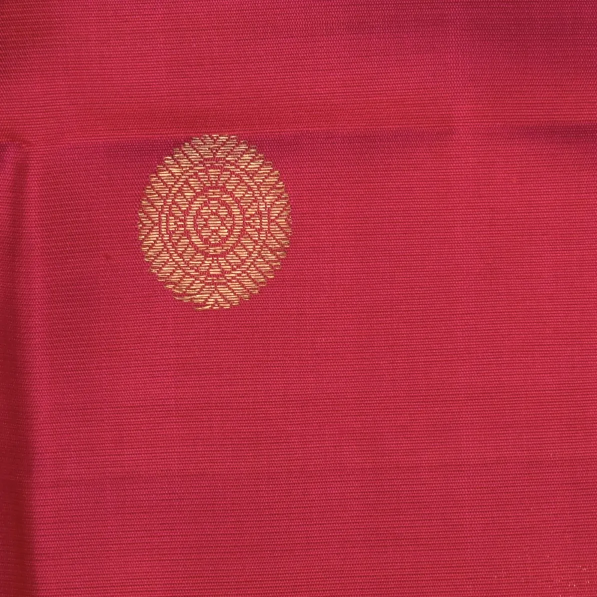 Kanchipuram Silk Dark Burgundy & Copper Saree with Blouse