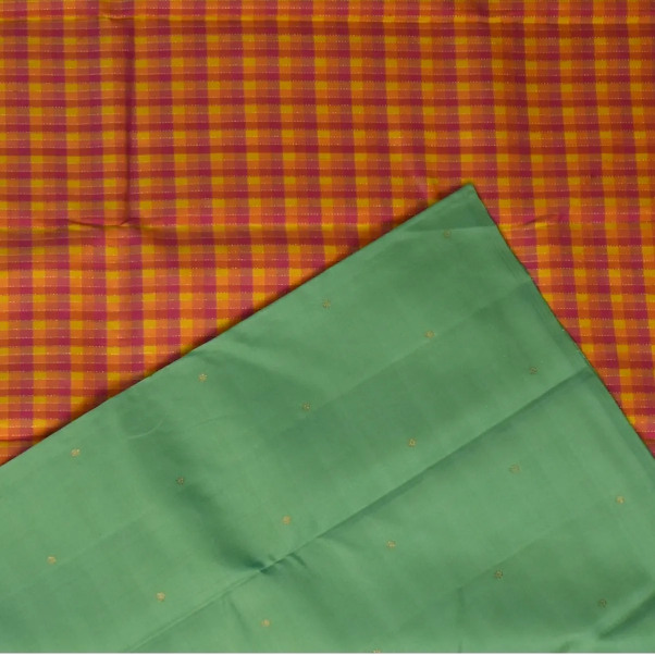 Kanchipuram Silk Sea Green Saree with Blouse