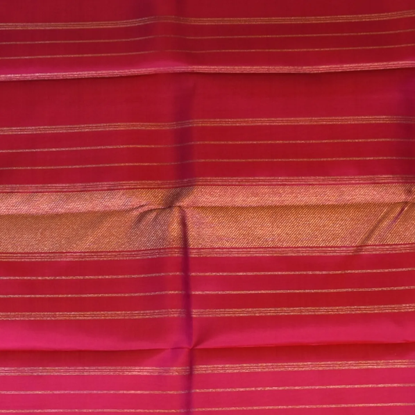 Kanchipuram Silk Goldenrod Saree with Blouse