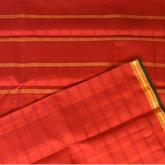 Kanchipuram Silk Crimson Saree with Blouse