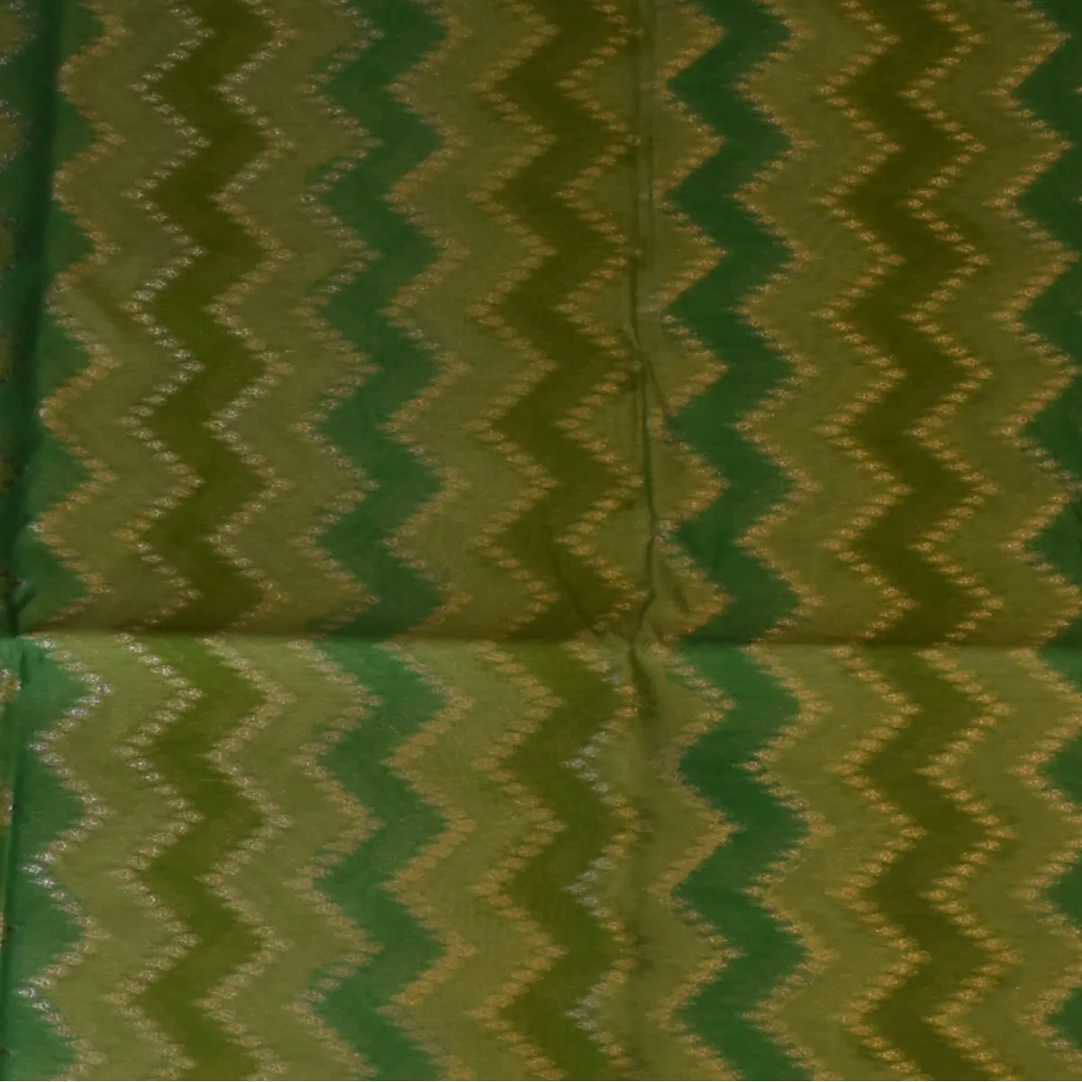 Banarasi Rangkat Cotton Fern Green Saree with Blouse