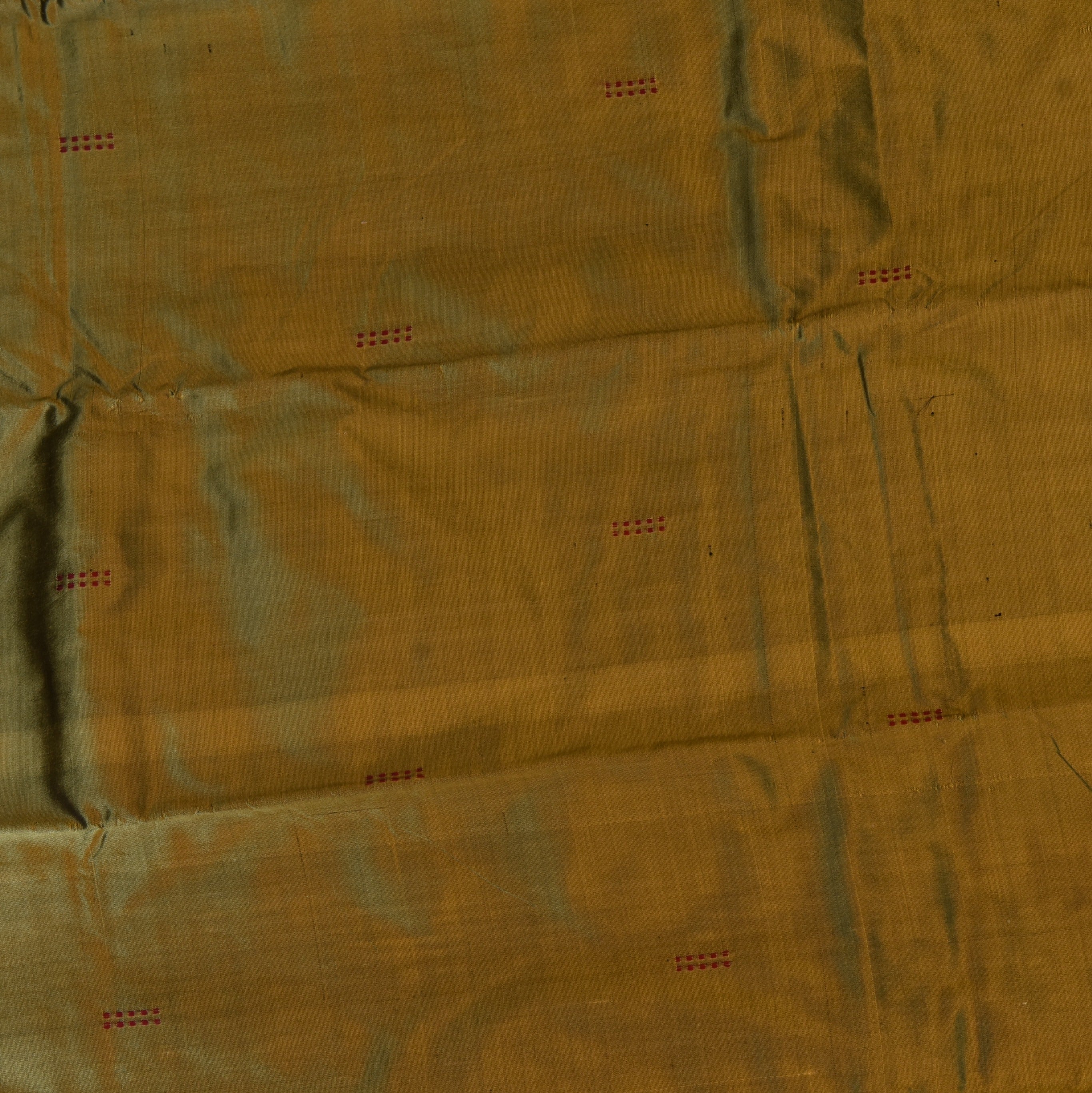 Kanchivaram silk Olive Gold Saree with Blouse