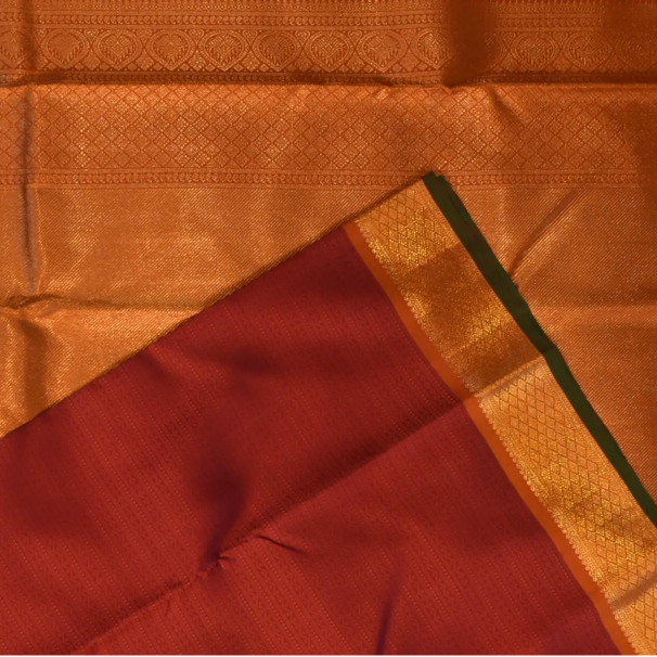 Kanchipuram Silk Maroon Saree with Blouse