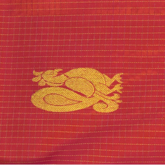 Kanchipuram Silk Chestnut Red Saree with Blouse