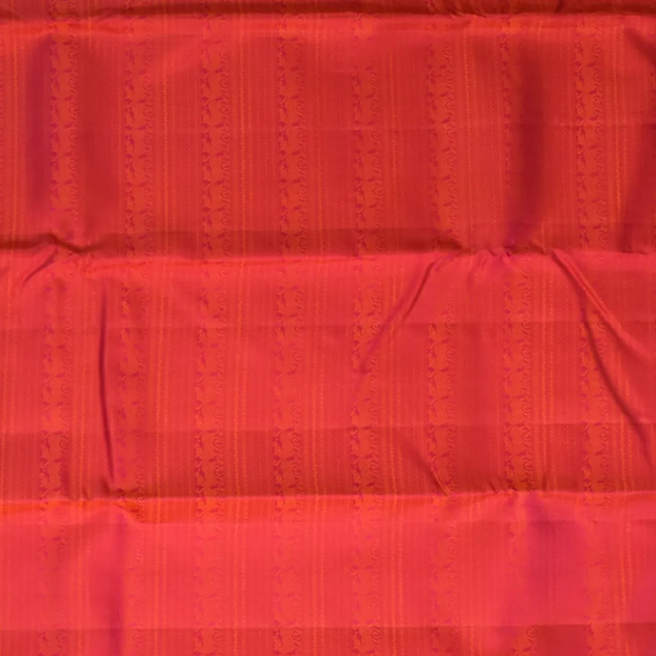 Kanchipuram Silk Raspberry Red Saree with Blouse