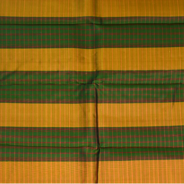 Kanchipuram Silk Forest Green Saree with Blouse