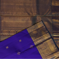 Kanchipuram Silk Royal Blue Saree with Blouse