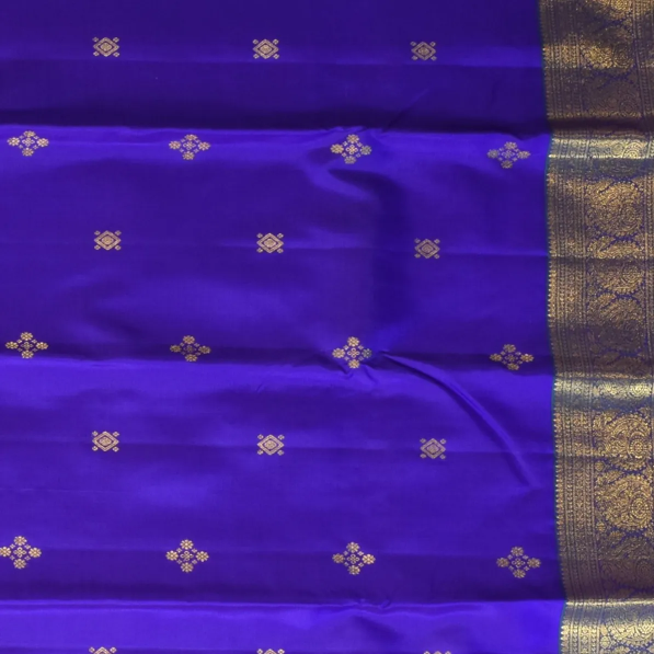 Kanchipuram Silk Royal Blue Saree with Blouse