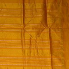 Kanchi Silk Cotton Red Saree With Mustard Yellow Border