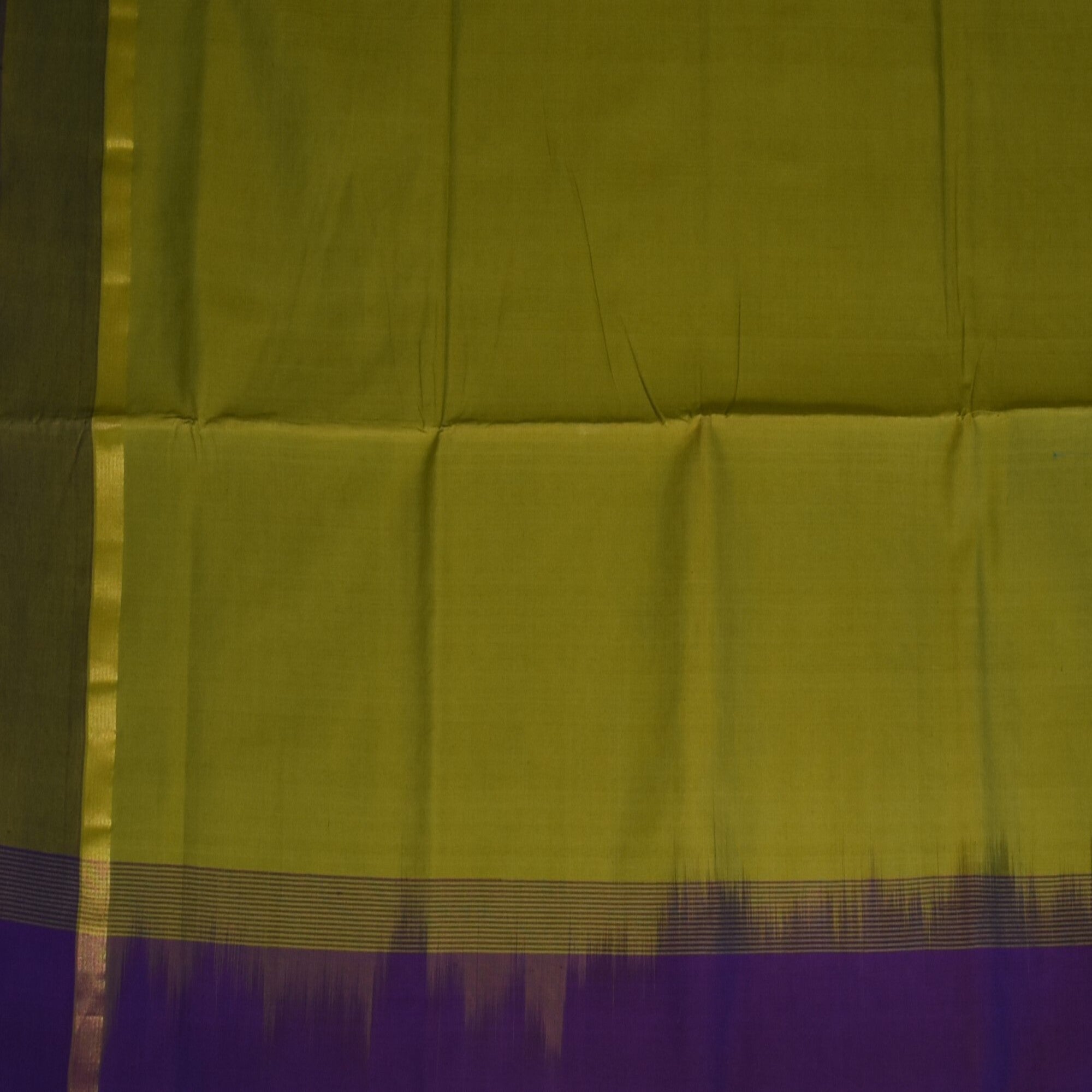 Semi cotton green saree with blouse