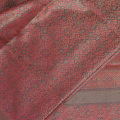 Semi Silk Maroon saree with jari boarder
