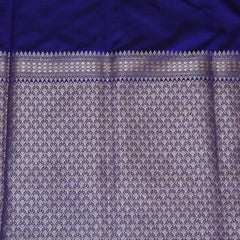 Art Silk benarasi navy blue saree with jari boarder