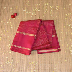 Kanchivaram pure silk Pink saree with jari boarder