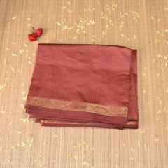 Kanchi Semi Cotton Silk Onion peel saree with jari boarder