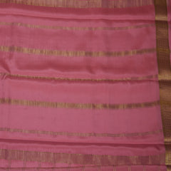 Pure mysore crepe silk baby pink saree with jari work