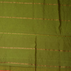Semi Silk Cotton Orange saree with jari boarder