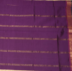 Semi Silk Cotton Purple saree with jari boarder
