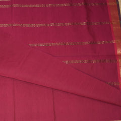 Kanchi Semi Cotton Silk Purple saree with jari boarder