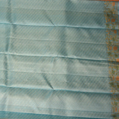 Kanchivaram pure silk Sky blue saree with meenakari boarder