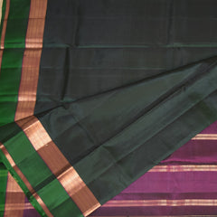 kanchivaram pure silk Dark green saree with jari boarder