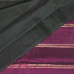 kanchivaram pure silk Dark green saree with jari boarder