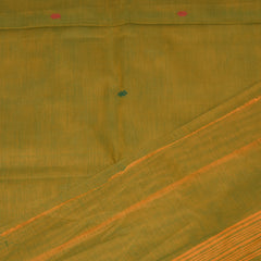 Kanchi Cottton Parrot green saree with jari work