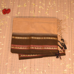 Kanchi Cotton Chandan saree with jari boarder