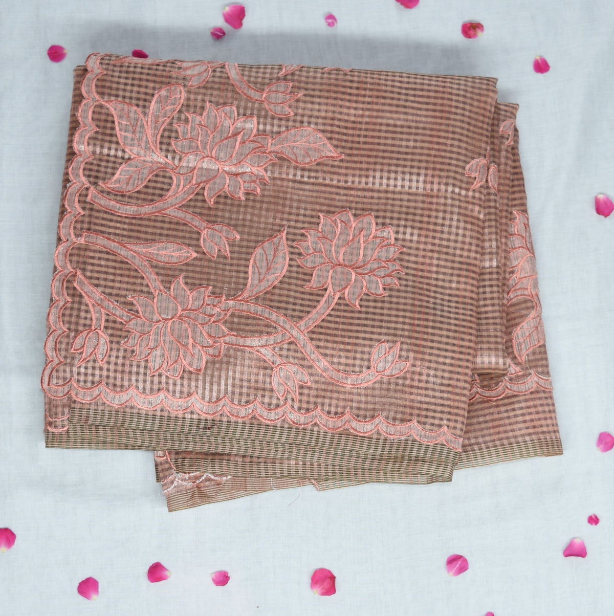 peach benarasi super net saree 4340