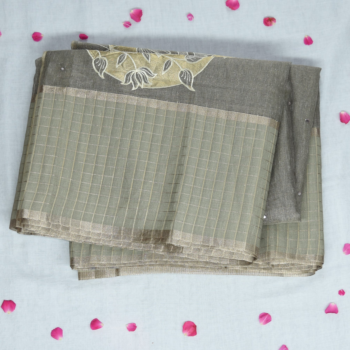 4349 ash super net benarasi saree