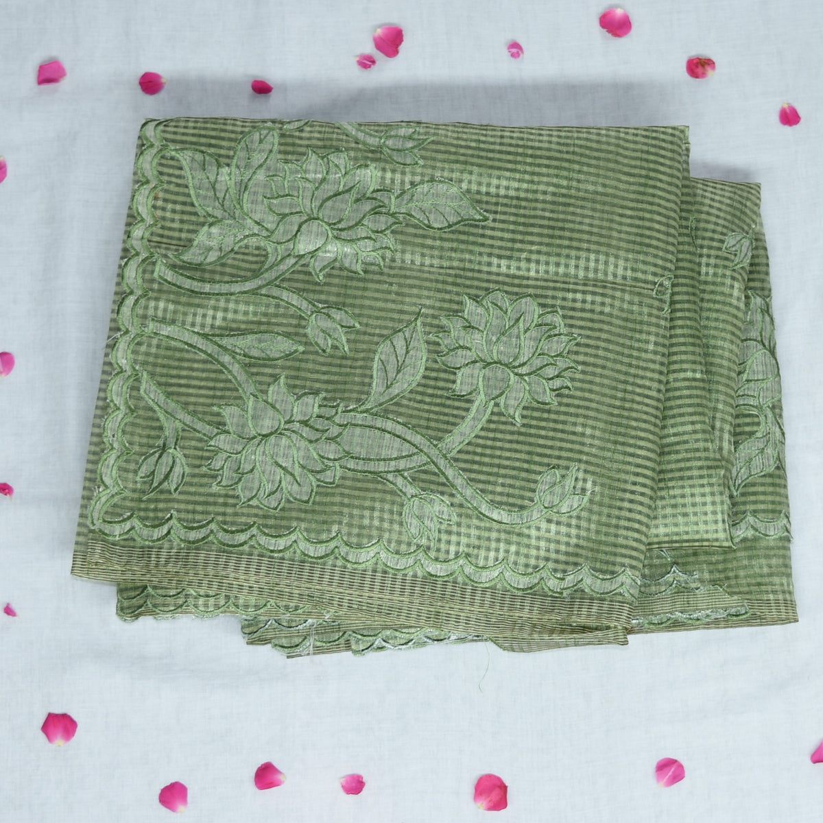 4343 green super net benarasi saree