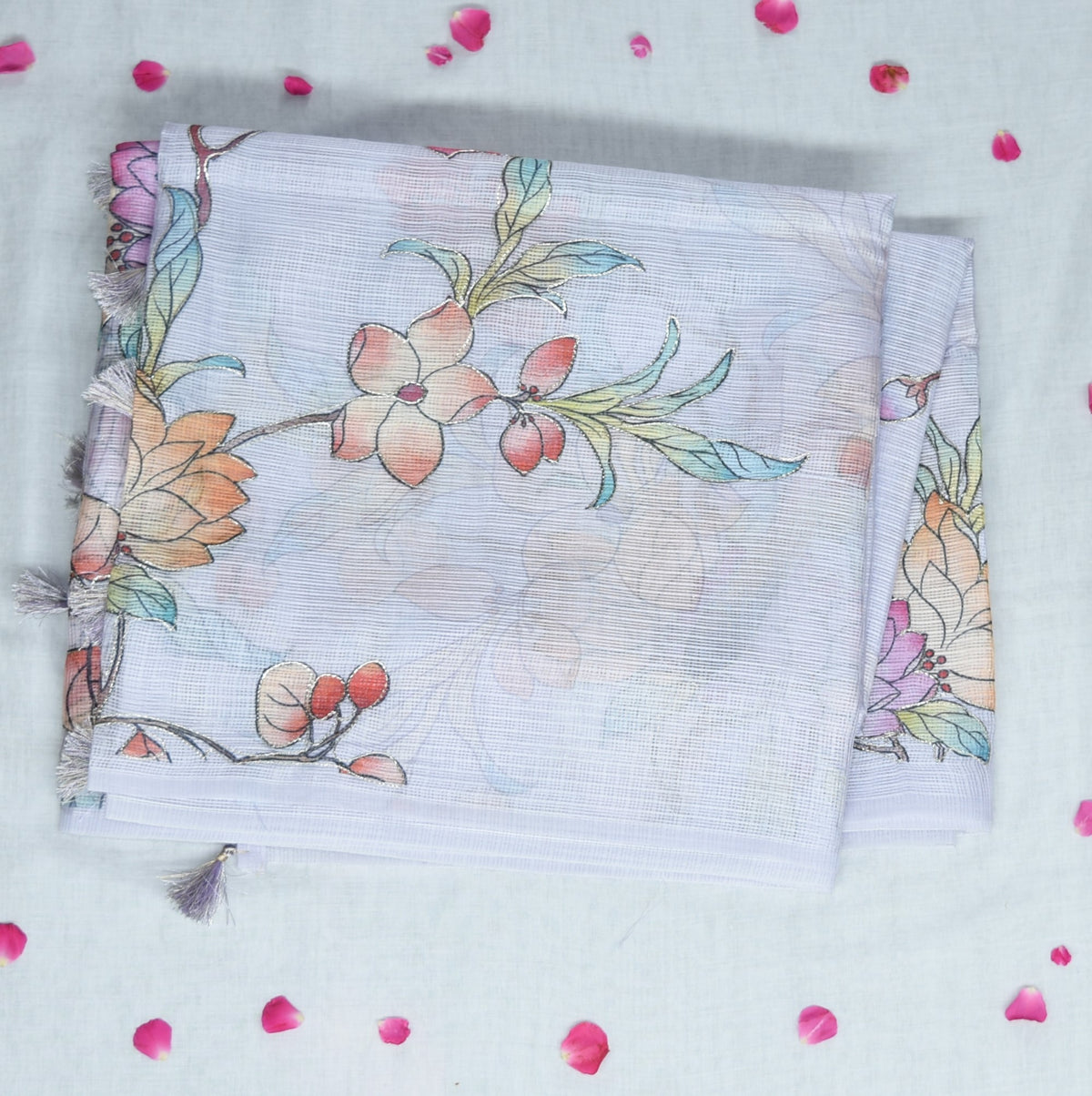 4365 lavender super net benarasi saree