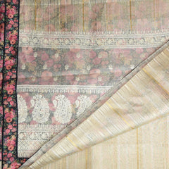 4356 ivory super net saree with black boarder