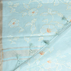 4345 sky blue super net benarasi saree