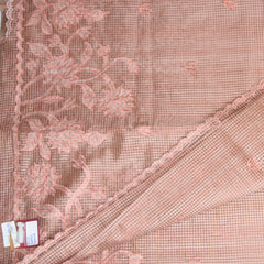 peach benarasi super net saree 4340