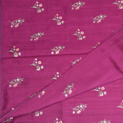 4357 magenta pink semi tussur saree with thread work