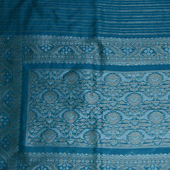 4400 Art silk benarasi peacock blue saree with jari work