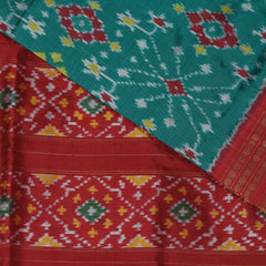 4384 pochampally pure silk rama green saree with jari boarder